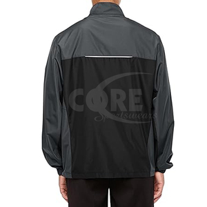 แจ็กเก็ตกันลมของผู้ชายเสื้อกันลมระบายอากาศได้ดีปรับแต่งได้แบบมีซิปสำหรับกลางแจ้ง - Product Image 5