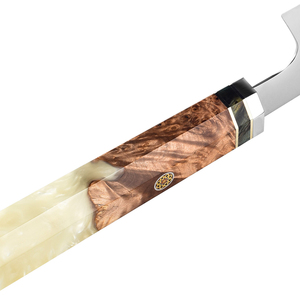 Venta al por mayor pedidos a granel personalizados OEM ODM servicio hoja afilada cortador de acero de Damasco cuchillo de cocina ambidiestro duradero hecho a mano - Product Image 2