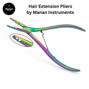 Pince à extensions capillaires en acier inoxydable de haute qualité, arc-en-ciel, avec 2 trous, outil multifonctionnel pour le retrait des micro-anneaux - Product Image 2