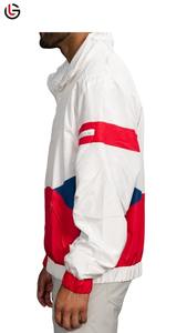 Veste coupe-vent en polyester à fermeture éclair avec capuche et col montant et logo frontal - Veste de sport d'hiver pour homme pour la course à pied en plein air - Product Image 3