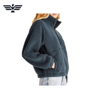 Blouson Bomber Femme Hiver Chaud Respirant en Polaire Sherpa Épaisse Couleur Personnalisée, Coupe Décontractée Oversize en Fausse Fourrure – Meilleure Vente 2025