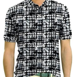 T-shirts à manches courtes d'été pour hommes de haute qualité, design de mode personnalisé, col haut en flanelle de coton imprimé uni ODM OEM - Product Image 1