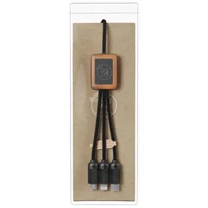 Custom 3-in-1 <b>Cable</b> C29 Bamboo <b>USB</b> Gadget for Promotions - Product Image 3