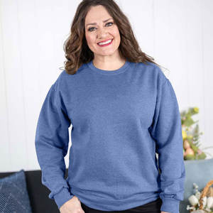 Custom Pullover Ladies OEM Wholesale Printed Sweatshirts Plain Brown Embroidered Thick Fleece Sweatshirts Women - Product Image 2