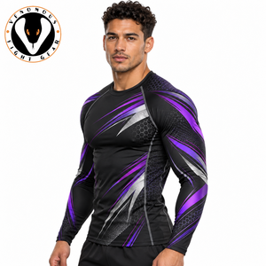 Rashguard pour homme, antibactérien, séchage rapide, écologique, respirant, tissu extensible, style athlétique, mouvements flexibles - Product Image 4
