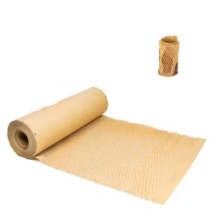 100% Biodegradable 12 \ "X 98 \" Rollo de envoltura Kraft Embalaje con mancuernas fácil de usar Etiqueta de papel acolchada de cartón superior - Product Image 5