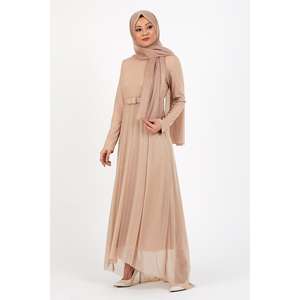 Vestido de Noche Elegante, Estilo Simple con Pliegues, Cintura Imperio, Poliéster, Tallas XL 4XL, Estilos Europeos y Americanos para Primavera/Verano, para Fiestas - Product Image 3