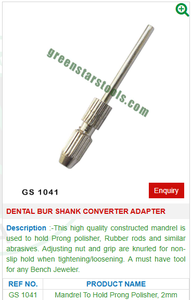 Adaptateur de convertisseur de tige de fraise dentaire GS 1041 outils de bijoux pour bijoutiers - Product Image 2