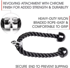 Manufacturers Fitness Workout Heavy Duty Gym Double Grip Nylon Wholesale Tricep <b>Ropes</b> - Product Image 5