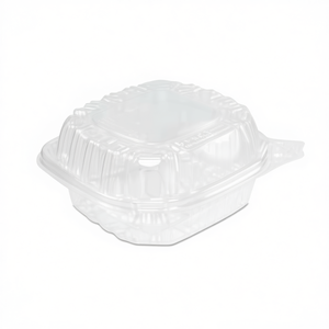 Conteneur de stockage alimentaire transparent à charnière en PS de 5 pouces avec 1 compartiment - Product Image 1
