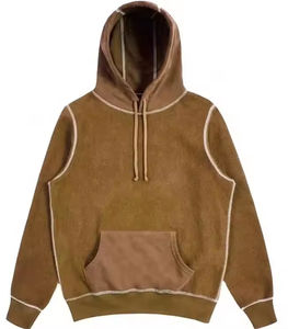 Personalizado de invierno bordado Sunfaded Vintage ácido lavado desgastado Boxy pulóver Sudadera con capucha para hombres Streetwear sudadera y sudaderas con capucha - Product Image 2