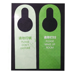 Panneau de suspension de porte d'hôtel OEM personnalisé en PVC durable Ne pas déranger et veuillez maquiller l'étiquette de chambre pour l'affichage de porte de chambre de Chine - Product Image 2