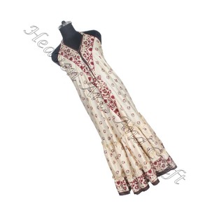 Nueva ropa de diseñador delgada Vintage Sari vestidos señoras elegante cena vestido sin mangas vestidos de noche vestido de mujer - Product Image 5