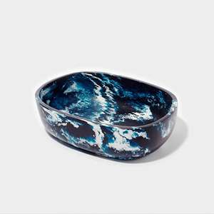 Bol et plat de service en résine écologique uniques, polis à la main, lavables au lave-vaisselle, couleur personnalisée, utilisation en fête, fabriqué en Inde - Product Image 3