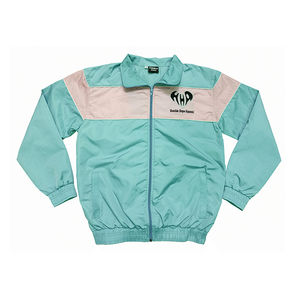 Conjunto de Chaqueta corta cortavientos de dos piezas personalizado, ropa de calle bordada con Cremallera de nailon y poliéster, chándal, conjunto corto cortavientos para hombre - Product Image 1