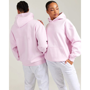 Sudadera con capucha de hombre rosa de algodón 100% de alta calidad hecha a medida con serigrafía 450GSM Streetwear Pullover Sudadera con capucha de alta calidad para hombre - Product Image 1