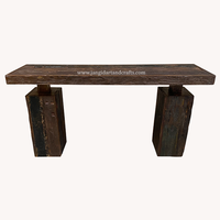Table Console Industrielle Vintage Jodhpur Vieux Chemin de Fer en Bois Dormeur Bois Antique Recyclé Style Rustique Exportateurs de Meubles de Maison