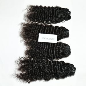 100% extensions de cheveux indiens Remy bruts non transformés à cuticules alignées meilleure qualité couleur naturelle lâche vague profonde Styles cheveux humains - Product Image 4