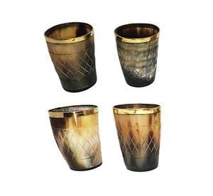 Tazas de Cuerno Hechas a Mano de Lujo con Tapa de Bambú y Artesanía Atemporal para Beber Directamente, Reutilizables para Vino y Cerveza - Product Image 4
