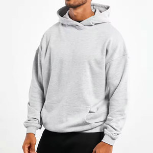 Vente en gros de sweat-shirt à capuche vierge uni en polaire lourde de haute qualité sweats à capuche à manches longues et à épaules tombantes de marque privée - Product Image 2