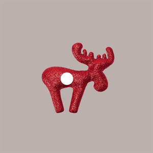 Autocollants de dessin animé de renne de Noël 10 pièces Washi Glitter Paper Sticker Pack pour Scrapbooking et emballage cadeau - Product Image 3