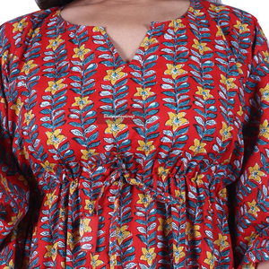 Caftán de algodón hecho a mano para mujer, vestido largo indio de alta calidad, en la playa para fiesta, talla libre - Product Image 2