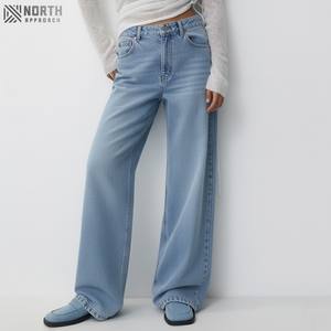 Jeans Casuales de Mezclilla para Mujer, Corte Recto, Transpirables, de Secado Rápido, Tiro Medio, con Patrón 3D, 2025 - Product Image 1