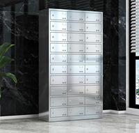 Armoire de cuisine moderne pour le personnel, casier à 30 portes, acier inoxydable, armoire de rangement pour assiettes à dîner