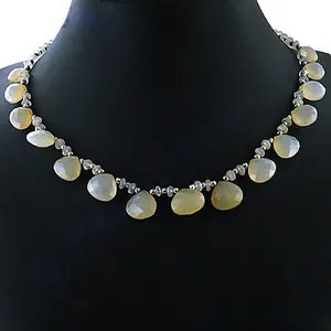 Elegante Collar de Perlas con Forma de Gota de Agua y Cristales de Opal, Joyería de Moda Unisex - Product Image 2