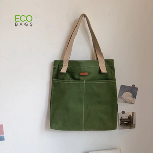 กระเป๋าผ้าแคนวาสแบบสบายๆ สกรีนโลโก้ตามสั่ง ทันสมัย เป็นมิตรกับสิ่งแวดล้อม ใช้ซ้ำได้อเนกประสงค์ - Product Image 5