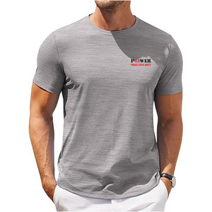 เสื้อยืดฟิตแห้งเร็วสำหรับผู้ชายเสื้อยืดโพลีเอสเตอร์100% สีขาวพิมพ์ลายซับลิเมชันทรงแห้งเร็วงาน OEM ตามสั่ง - Product Image 6