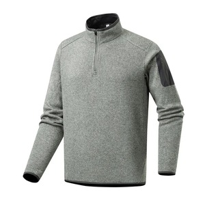 Sudadera de Forro Polar para Hombre, Modelo Delgado para Otoño e Invierno, Estilo Moderno, Cuello Alto, Media Cremallera, Manga Larga - Product Image 3