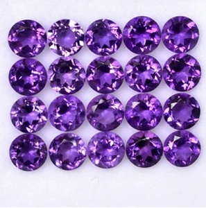 พลอยอเมทิสต์แอฟริกาธรรมชาติแบบ100% เจียระไนแบบเหลี่ยมเพชรพลอยหลวมสีราคาถูก - Product Image 3