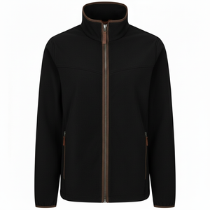 Chaquetas Softshell para Hombre, Estilo Casual, con Cierre Completo, Ribete en Contraste, Logotipo Personalizado, Proveedor al por Mayor, Precio de Fábrica, OEM, ODM - Product Image 4