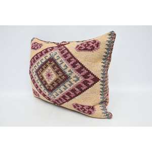 Luxury Red Wool Pillow 20x28 Inch Geometric Vintage Embroidered Pattern Woven 18x18 Size <b>Bedding</b> <b>Fluffy</b> Style - Product Image 4