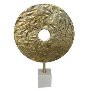 Ensemble de 2 sculptures décoratives de table en aluminium avec laiton naturel et revêtement en poudre, design unique à vendre - Product Image 6