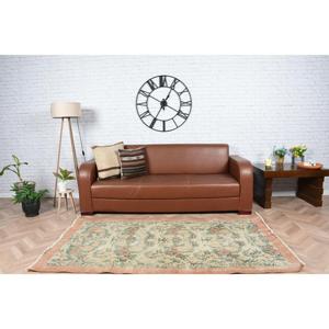 พรมตกแต่งสไตล์ตุรกี ขนาด 3.6x6.6 ฟุต พรมวินเทจ พรมขอบสีน้ำตาล - Product Image 4