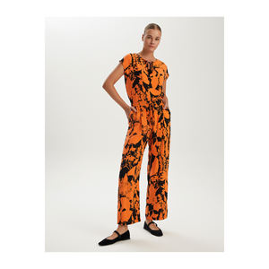 กางเกงวิสโคสพิมพ์ลายยืดหยุ่นสำหรับผู้หญิง BGN รุ่น S24P515 - Product Image 3