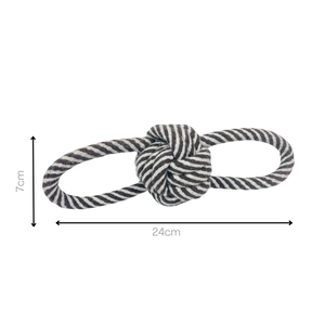 Ensemble de jouets à mâcher pour animaux de compagnie en corde noire et blanche - Product Image 5