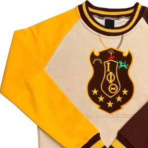 Sweat-shirts unisexes à col rond avec lettres grecques brodées en 3D personnalisées pour l'hiver/l'automne - Product Image 2