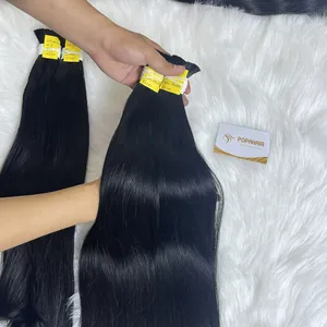 High quality human hair bulk hair bundles genius weft wholesale best Vietnamese virgin raw hair supplier for women