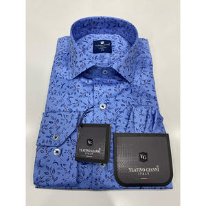 Camisa de algodón ajustada para hombre hecha en Turkiye suave transpirable cómoda manga larga elegante - Product Image 5