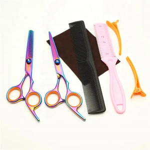 ตัวอย่างฟรีชุดกรรไกรตัดผมกรรไกรตัดผมสแตนเลสชุดกรรไกรบาง/เนื้อเยื่อสําหรับช่างตัดผม - Product Image 3