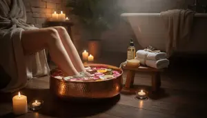 Moderno y Creativo Tazón para Pedicura, Diseño Atractivo, de Cobre, Madera y Plástico, Portátil, para Bañar y Lavar los Pies, para Salón de Belleza y Masaje Podal - Product Image 4