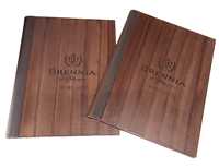 Porte-menu en bois de luxe A4/A5, logo personnalisé, moderne, pour restaurant, hôtel, bar à vin, certifié ISO, haute qualité, toutes couleurs, MOQ 25, direct