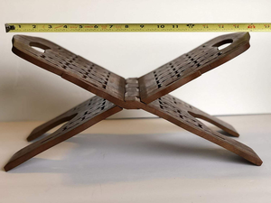 Rehal Metal Holy Book Stand Holder PARA LA Biblia Geeta Quran en diseño tallado plegable por tradebit - Product Image 5