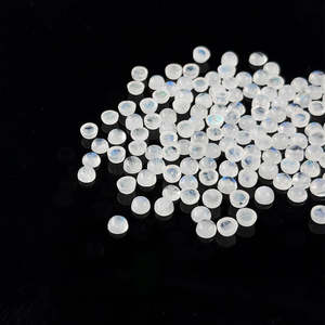Pierre de lune blanche naturelle calibrée, cabochon rond de 5 mm et 6 mm, turquoise et opale, certifiée IGI - Product Image 2