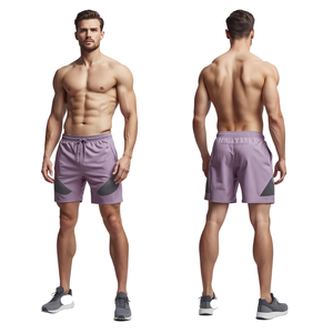 Pantalones Cortos Deportivos para Hombre, Color Lavanda Empolvado, Fabricación Personalizada, Ligeros, Rendimiento Atlético, Ropa Deportiva - Product Image 3