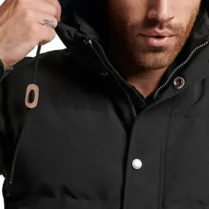 Gilet d'équitation matelassé sans manches en polyester/nylon noir pour homme – Léger et chaud pour l'hiver - Product Image 3