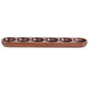 Handmade 4 Slot Countertop <b>Egg</b> Holder Tray Natural Acacia Wood Black Walnut Wood Countertop Refrigerator Modern <b>Eco</b> Friendly - Product Image 3